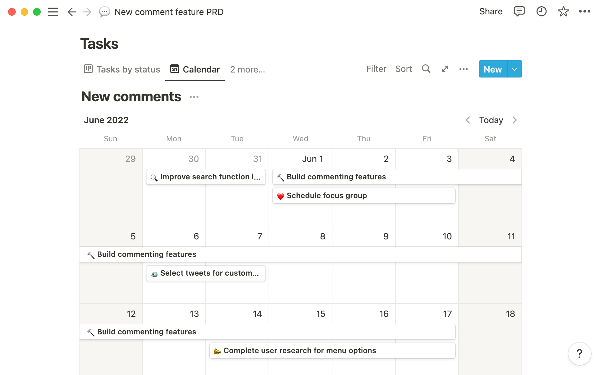 Connect project roadmaps to team calendars with Notion.