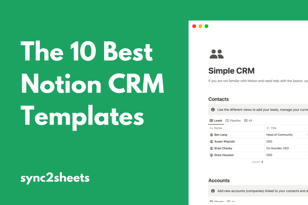 The 10 Best Notion CRM Templates