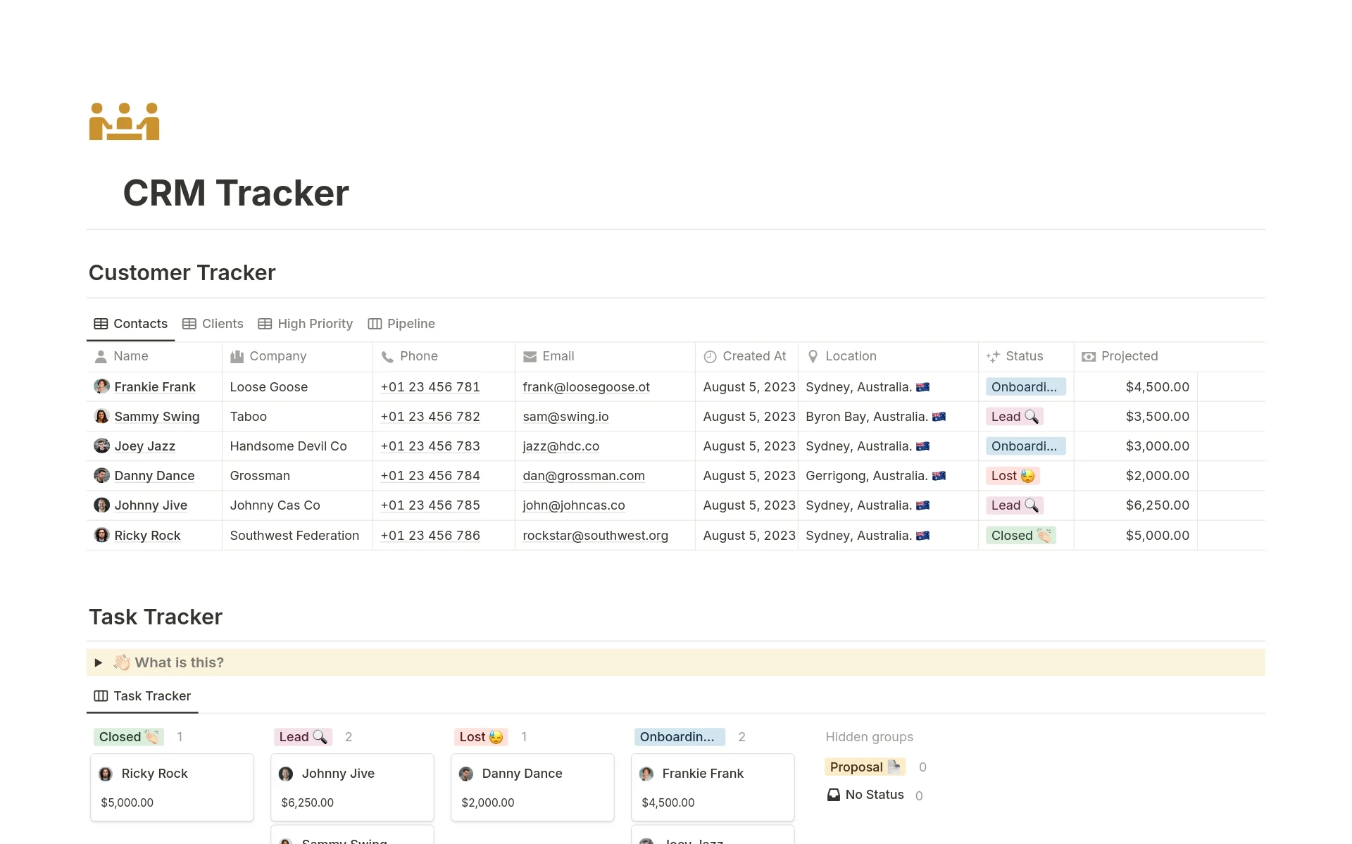 CRM Toolkit Notion template