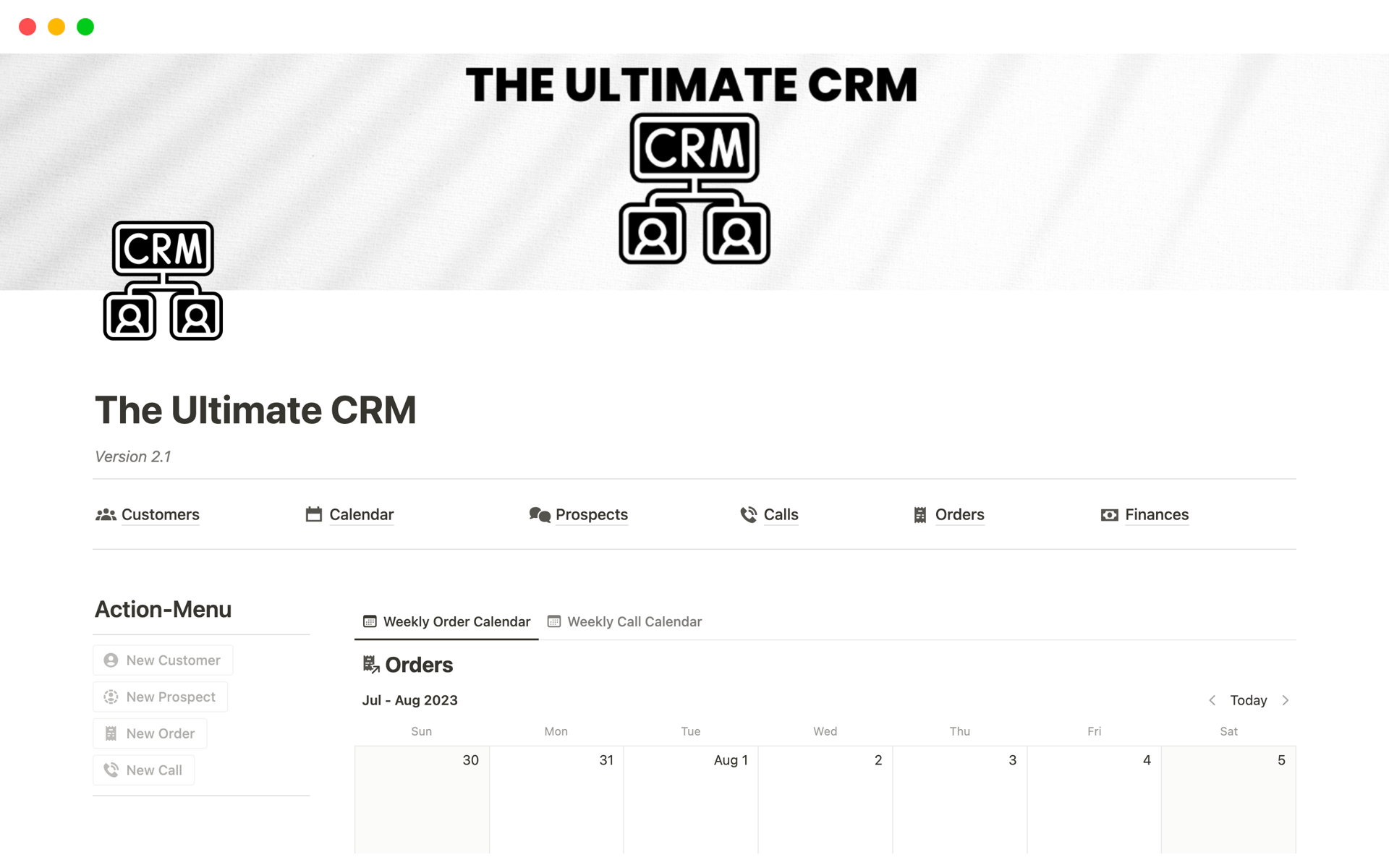 The Ultimate CRM Notion template