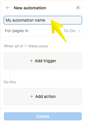 Automation name