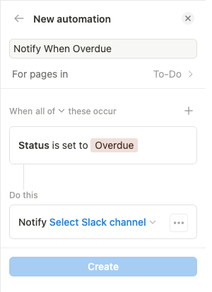 Notify when overdue