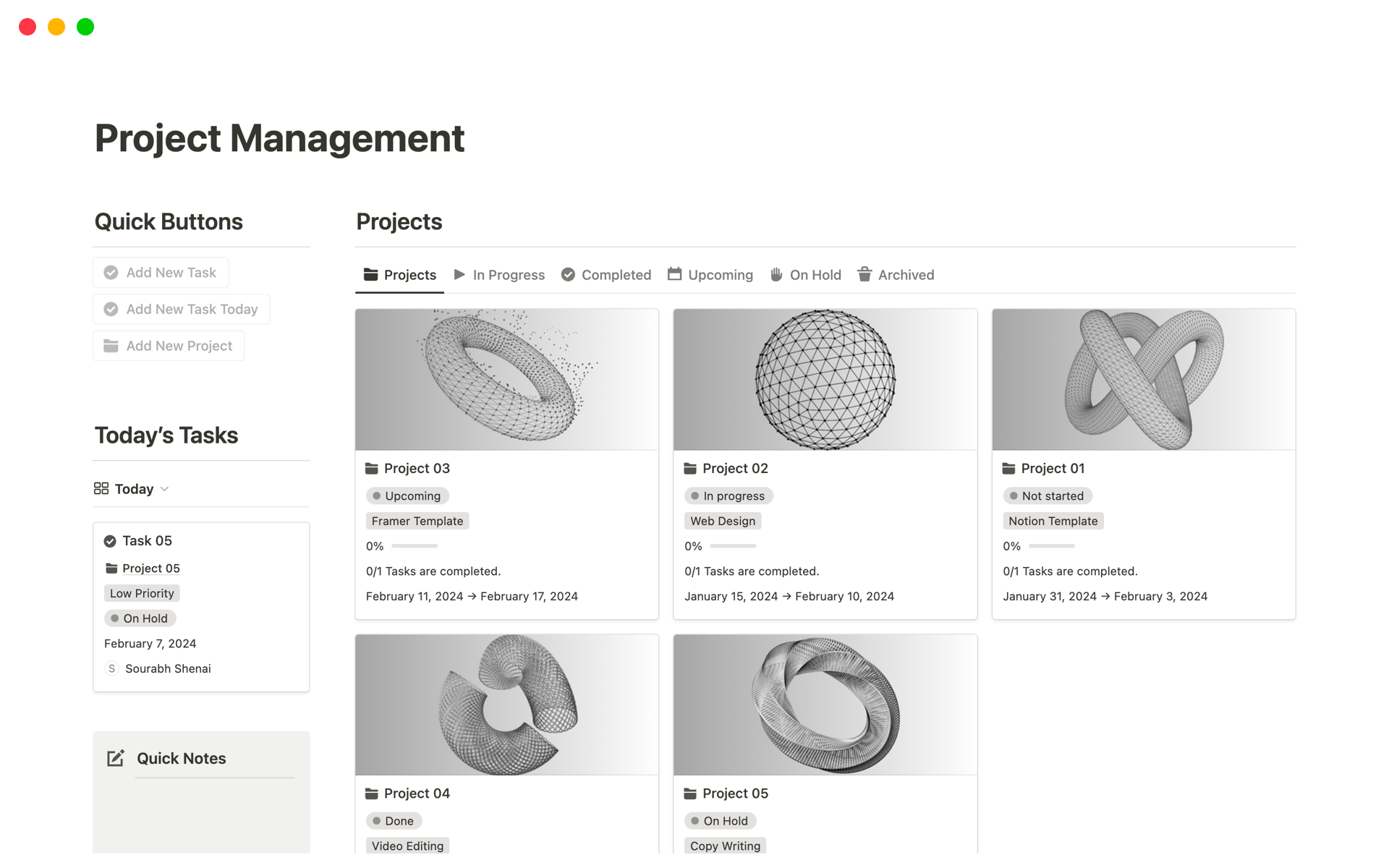 Project Management template