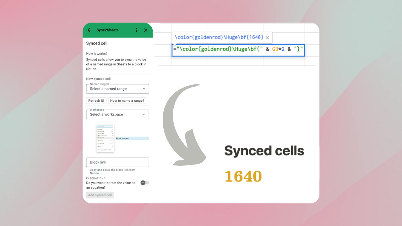 Synced Cells | Sync2Sheets