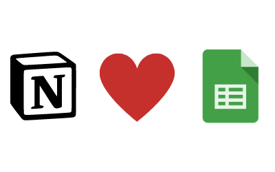 Notion loves Google Sheets